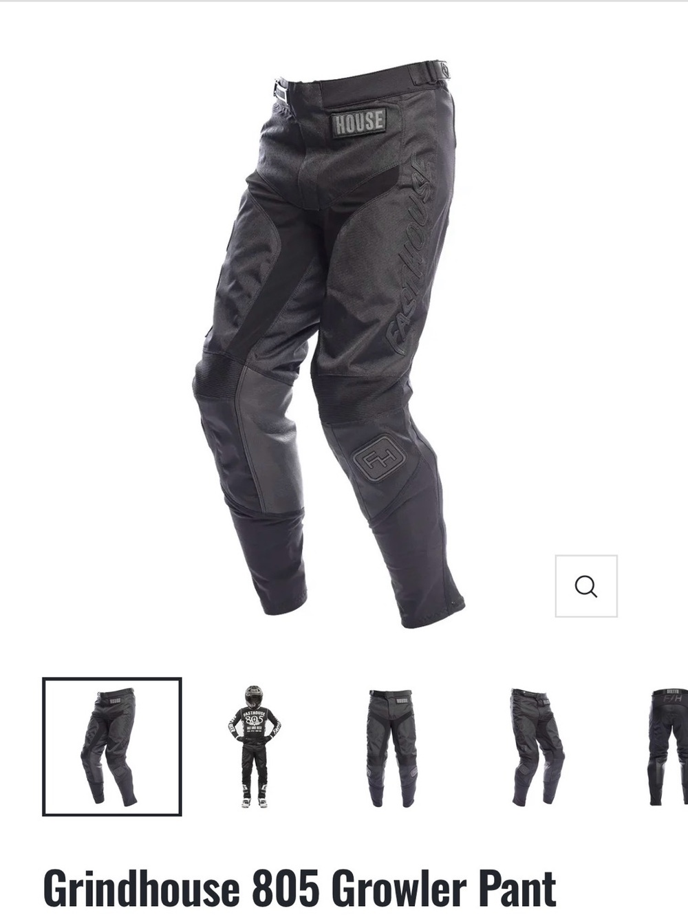 Grindhouse 805 Growler Men’s Black Riding Pants
